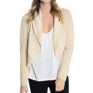 CAbi Cream Patchwork Circle Cardigan Sweater Style 483 Size M